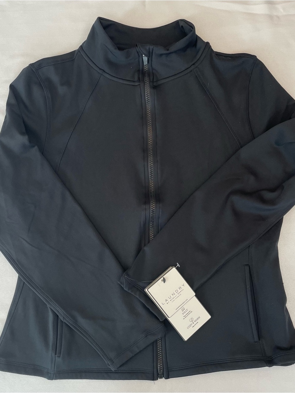NWT Laundry Women’s Performance Zip Up Jacket Black Size Large